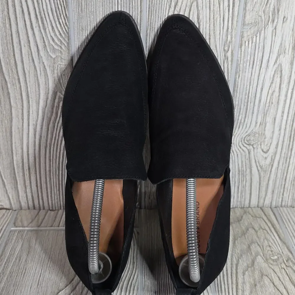 Lucky Brand Mahzan Black Leather Slip On Bootie Womens Size 9.5